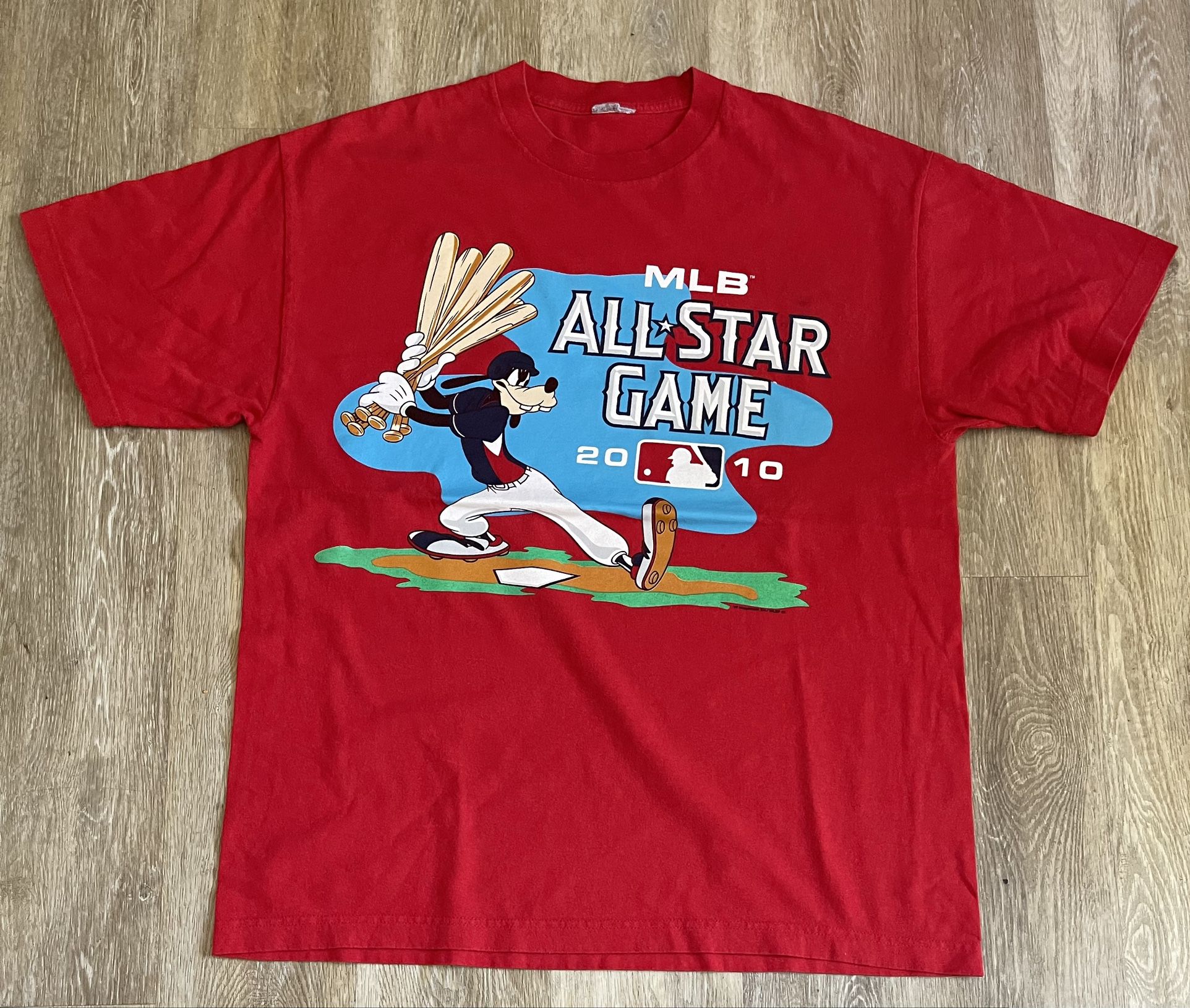 Disney Rare Goofy All Star MLB 2010 Baseball  Tee Men’s  XL 