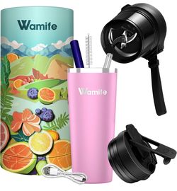 Wamife Portable Blender 16oz personal blender-Portable Blender for Shakes and Smoothies,USB-C Rechargeable,Durable Stainless Steel Blades for Powerful