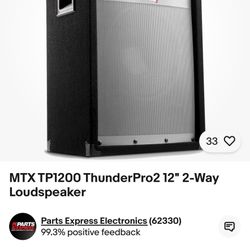 MTX Pro2 floor Speakers Like New 300 Watts 