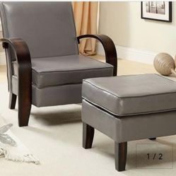 Gossau Accent Chair W/ Ottoman

