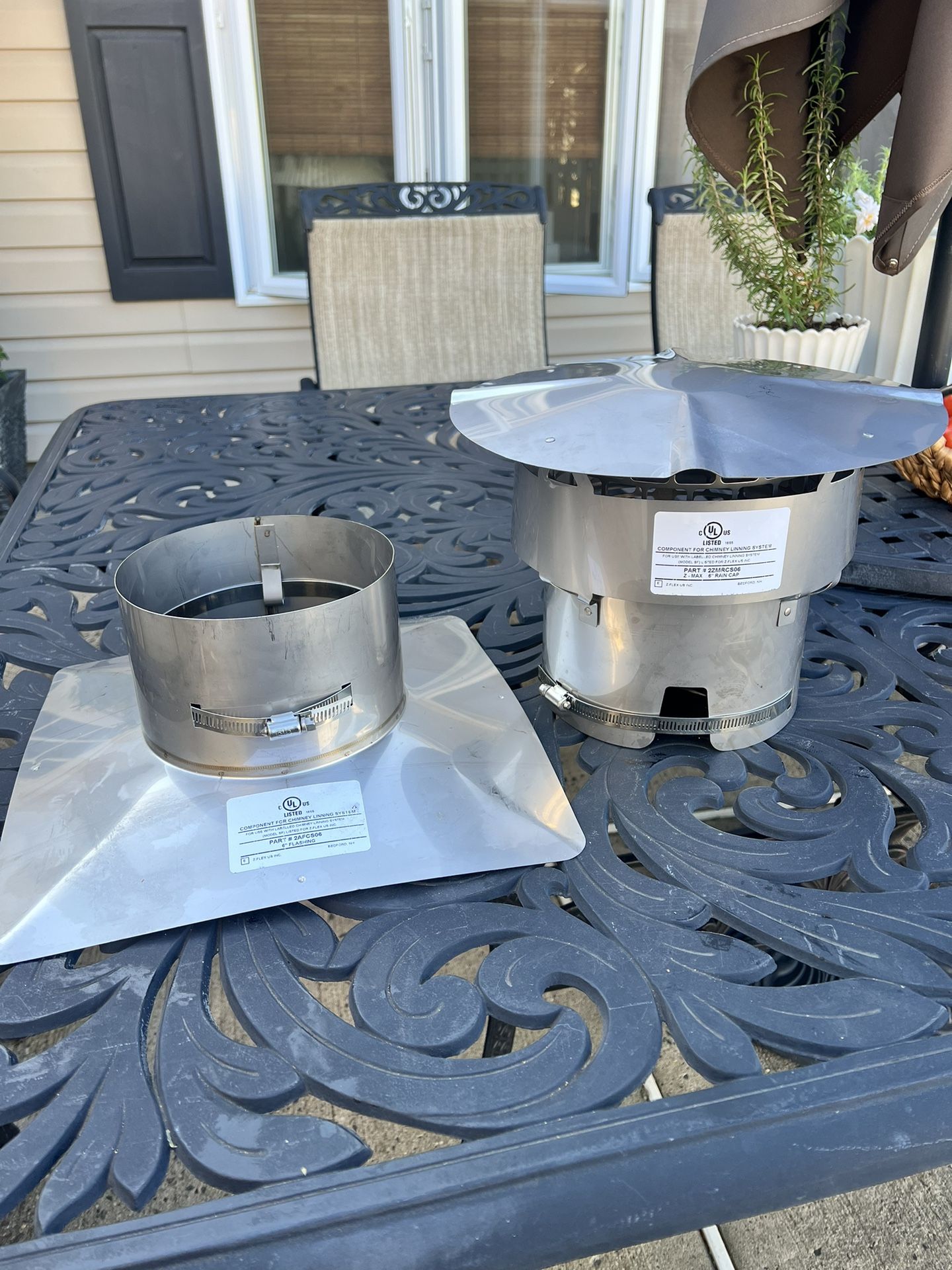 6” Chimney Rain Cap And Flashing 