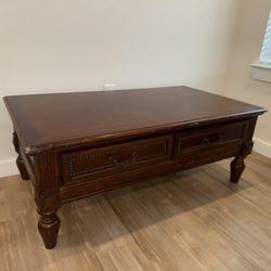Classic Traditional Coffee Table with Storage - Solid Wood & Veneer