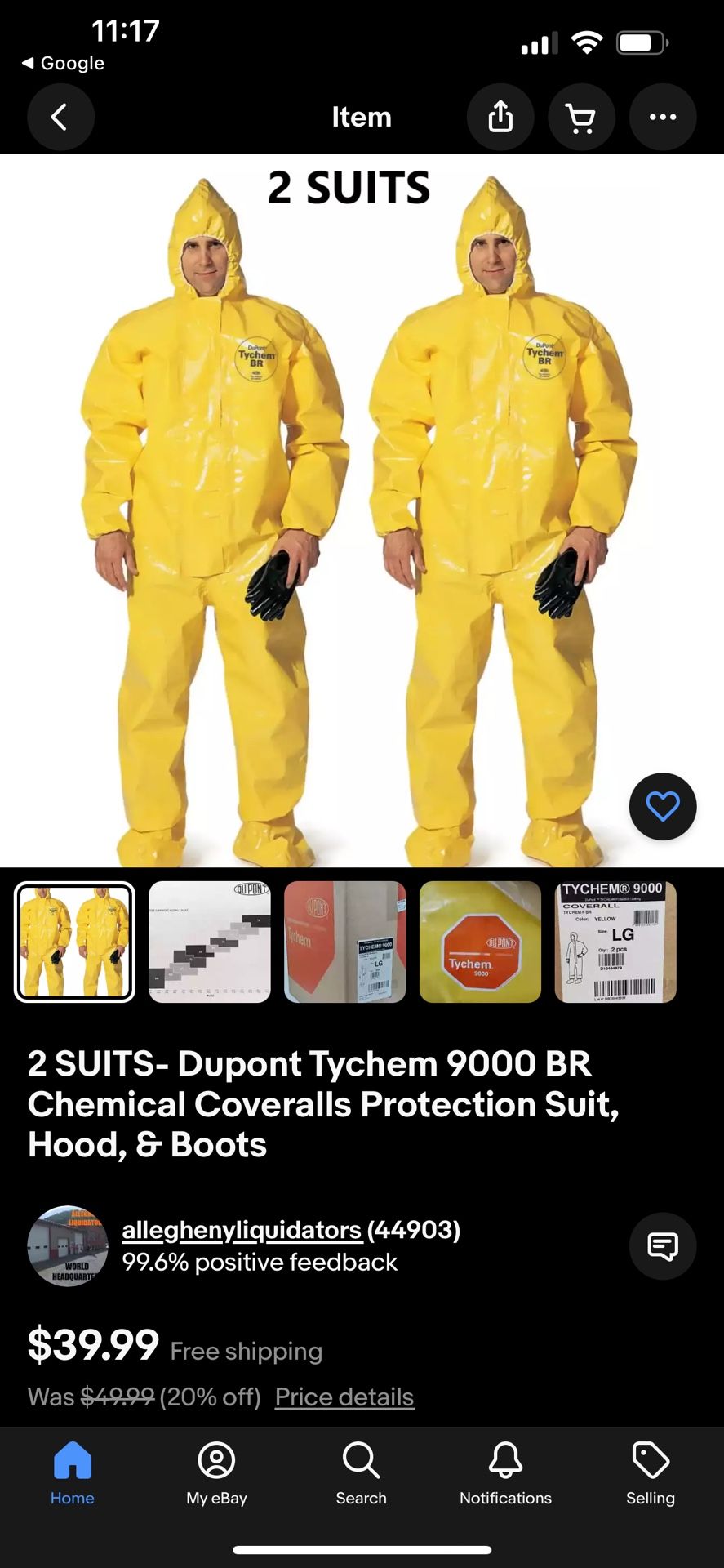 DuPont Tychem QC Suits Coverall Chemicals Hooded