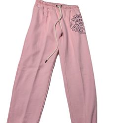 Aeropostale cuffed pink sweatpants w logo on the leg