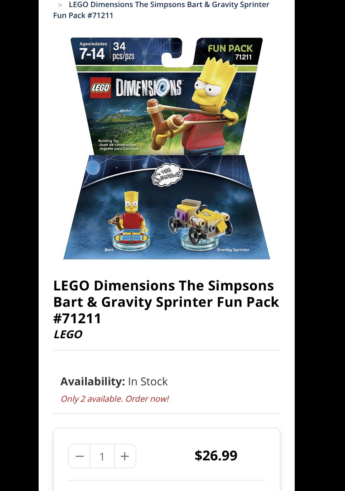 Lego Bart Simpson