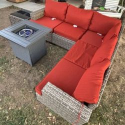 Brand New Patio Sofa Set With Fire Pit Propane Brand New Patio Set Patio Furniture πππππ
