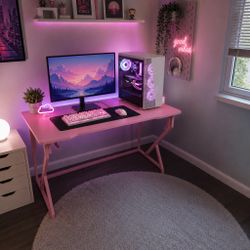Pink Gaming Computer Desk