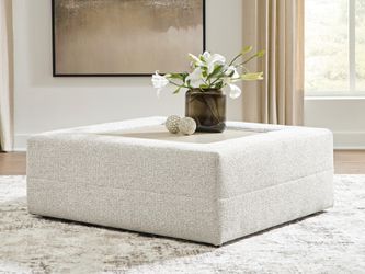 Ashbourne Estate Snowstone Oversized Accent Ottoman