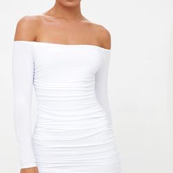 White Bodycon Dress - Pretty Little Thing