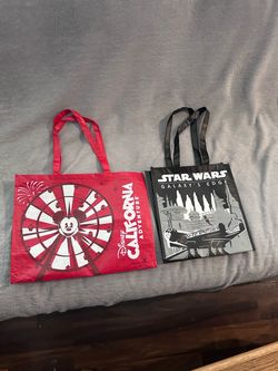 2 Disneyland Reusable Tote Carrying Bags