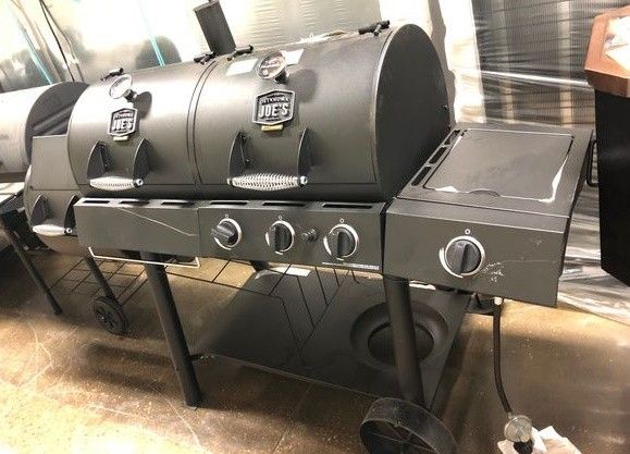 OKLAHOMA JOES® LONGHORN COMBO CHARCOAL/GAS SMOKER & GRILL QPQX