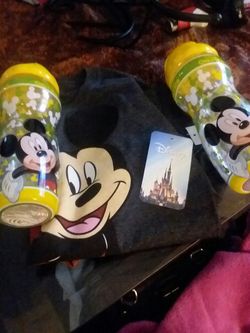 Disney on ice cups and size 8 tee