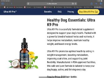 Brand New 5 Bottles K9 Pro Dog Supplement