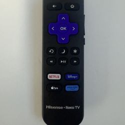 Hisense OEM Replacement Remote Control Compatible with Roku TV Smart 4K Ultra HD - Netflix, Disney Plus, Apple TV+,Amazon Video.