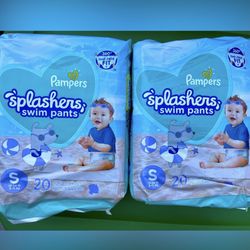 Pampers Splashers Swim Pants Size Small (13-24 lbs)