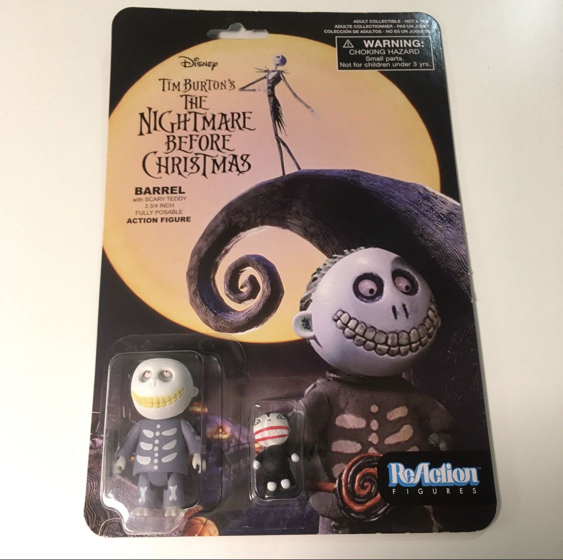 Barrel With Scary Teddy The Nightmare Before Christmas Funko Reaction Figures