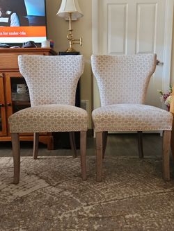 Dining Chairs (2) Beige/Ivory