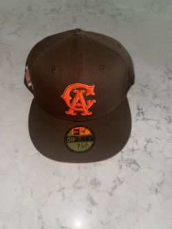 New Era Brown California Angels Orange Bottom 59FIFTY Fitted Hat