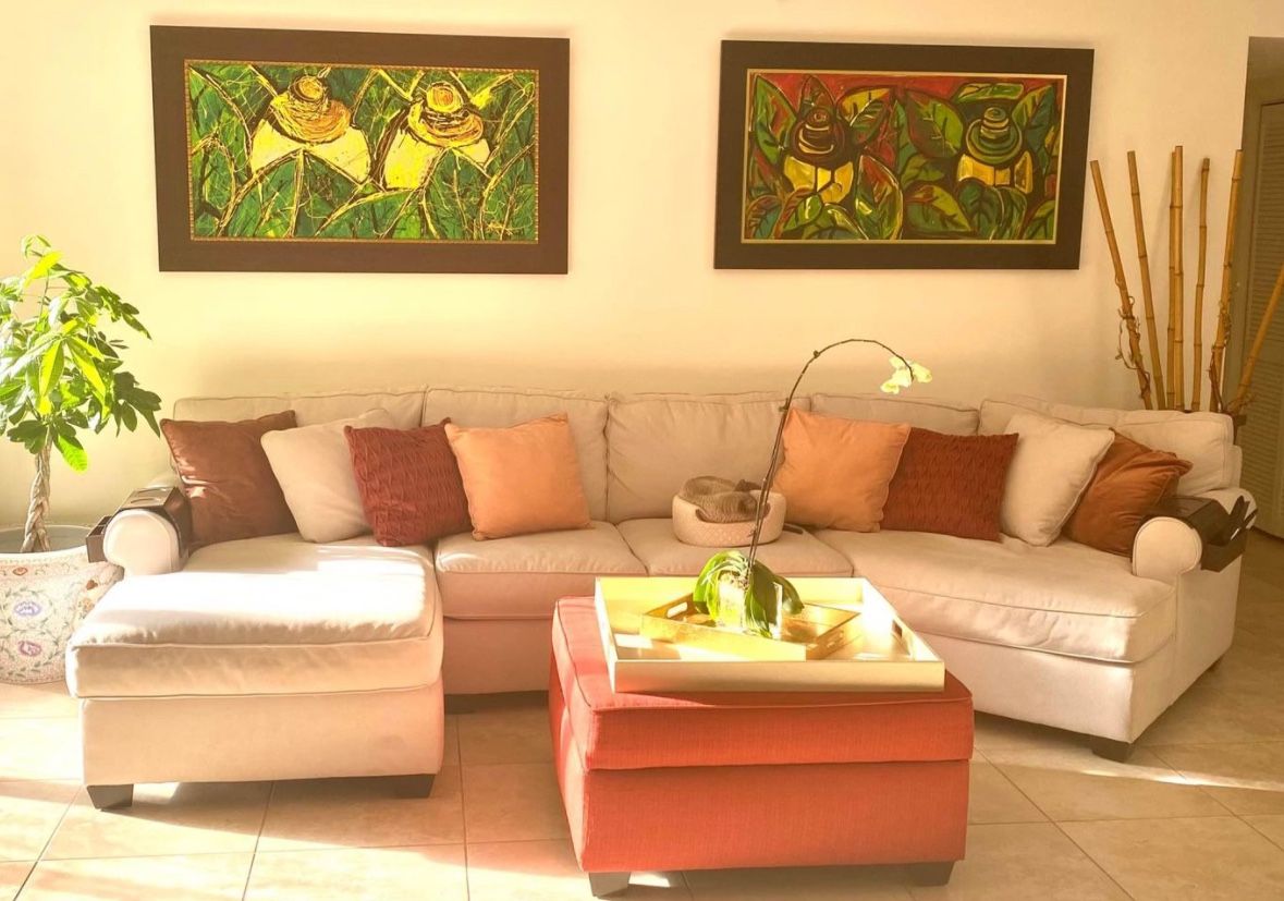 Beautiful 3-Piece Sectional with Chaise and Cuddler 