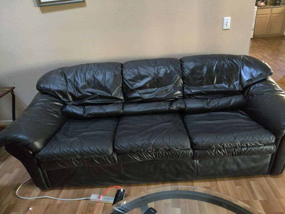 Leather living room furniture set - $375 (Lake Mary)