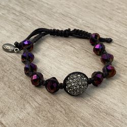 GUESS Purple Beaded Bracelet 