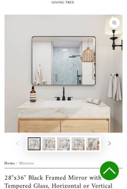 Black Metal Frame Mirror