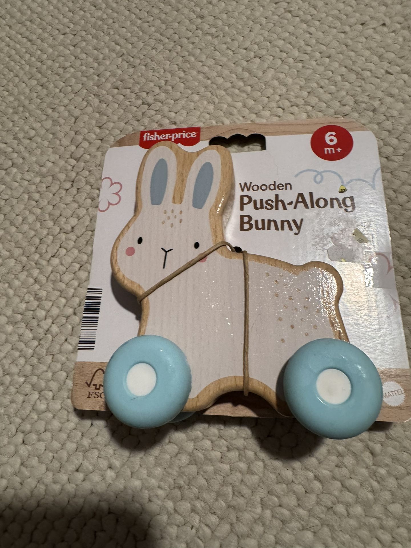 Baby Push Along Wooden Toy Bunny