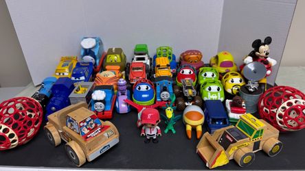 Large Lot of Kids Toy Vehicles and Figures