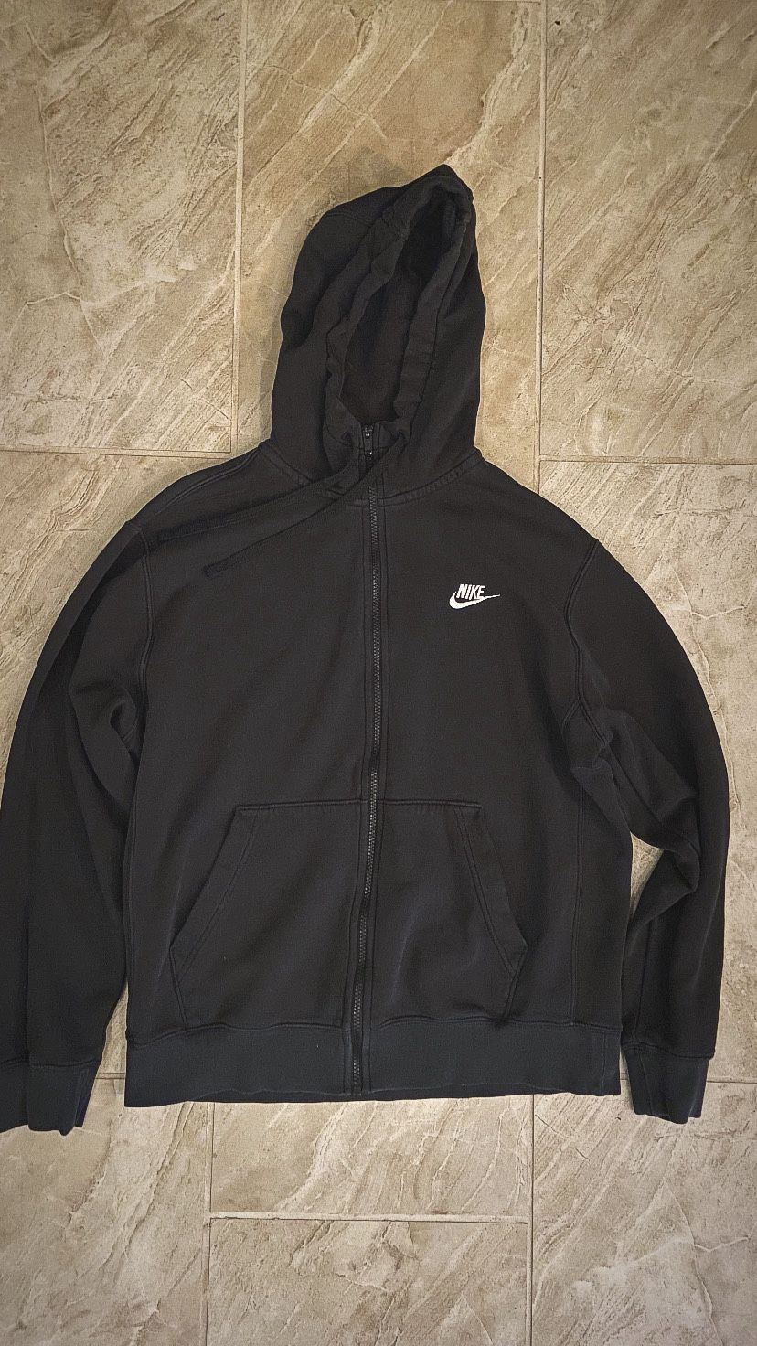 Black Nike zip-up hoodie