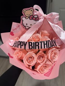 12 Pink Roses