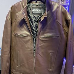 Men’s  Extra Small Brown Leather Jacket