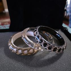 Chico's Lucite Bangle Bracelet Lot, Price Is For All