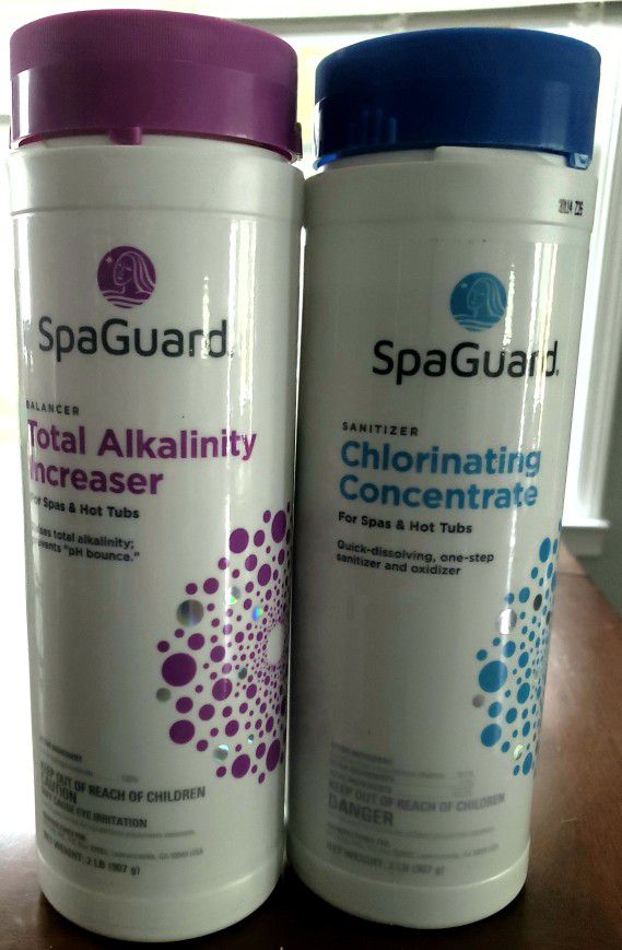 Spa Guard Hot Tub Chlorinating Concentrate & Alkalinity Increaser Bottles $35 MSRP