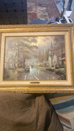 Hometown Evening Painting By Thomas Kinkade