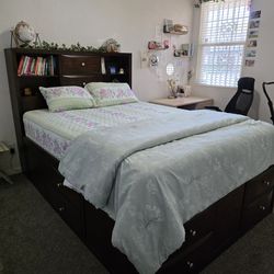 Queen Bed Frame | 8 Drawers | High Quality | Strong Wood Frame