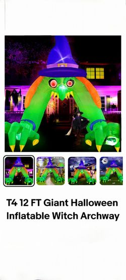 NEW 12 FT Giant Halloween
Inflatable Witch Archway