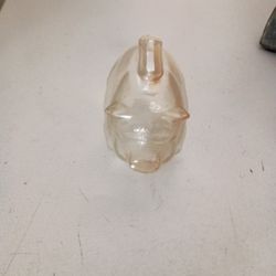 Vintage Decorative Pressed Glass Piggy Bank 