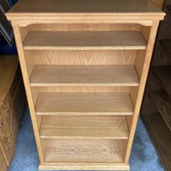 Classic Oak Bookcase Storage Display Shelving 