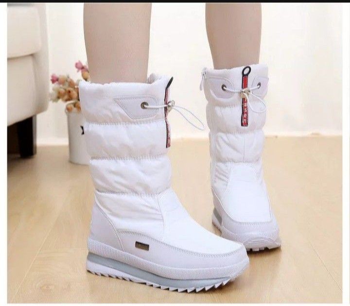 Women  Winter Boots Thick Plush Waterproof Non-slip Warm Fur Botas mujer Size 7-7.5