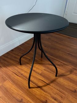 Black Round Metal Side Table (IKEA)