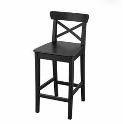 Set of two wooden stool Set on black color