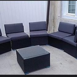 Wicker outdoor furniture