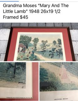 1948 “Mary And The Little Lamb” Framed print