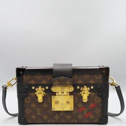 Louis Vuitton Petite Malle Monogram Trunk Bag – Gold Hardware