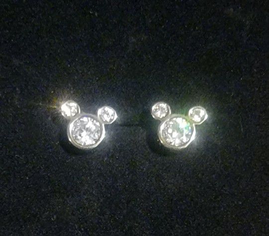 Crystal Mickey Earrings