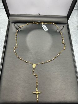 Tri color gold rosary