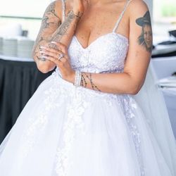 Dress, Petticoat Skirt, & Veil 
