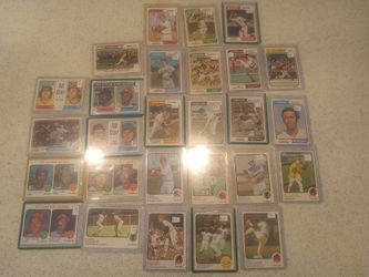 73-74 topps baseball vintage 27 card lot! Hofs & all stars