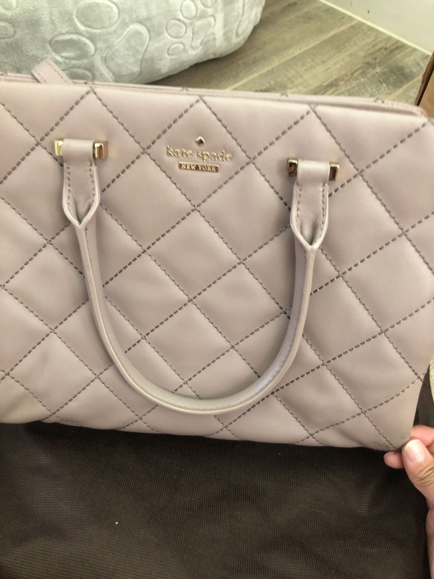 Kate spade mauve quilted bag