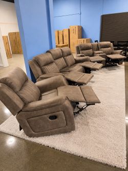 🛋️ New 3-Piece Reclining Sofa + Loveseat + Recliner • $10 Down